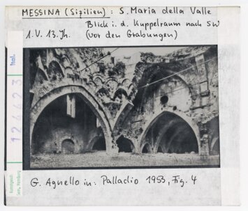 Vorschaubild Messina (Sizilien): S.Maria della Valle  1.Viertel 13.Jh., Blick in den Kuppelraum nach SW Diasammlung